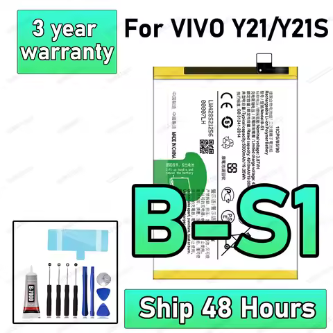 100% New High Quality Replacement Battery B-S1 For VIVO Y21/Y21S Mobile Phone Batteries Battery+ Fre