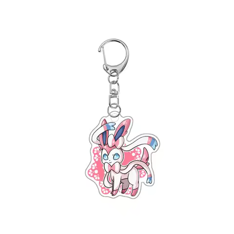 Keychain Sylveon Eevee Flareon Espeon Jolteon Glaceon Leafeon Vaporeon Acrylic Pendant Key Chain Dec