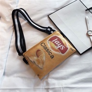 Canvas Cross-Bags Printed Cute Lays Fries Package Fun Personality Fashion Style
