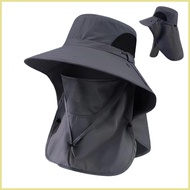 UV Protection Hat Wide Brim Fishing Hat UV Wide Brim Fishing Hat Protective Hiking Gear Detachable Face Cover &amp; fotsg fotsg
