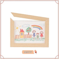 TOPBEAUTYMY Photo Frame, Memorial Wall Decoration Wooden Kids Art Frame, Creative Changeable Family 