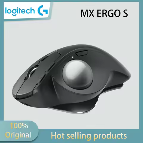 Logitech MX ERGO S wireless trackball mouse, wireless Bluetooth charging mouse, lightweight office d