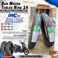 BAN MOTOR IRC ECOTRAX Ring 14 Tubeless Ban Tubles Motor Depan Belakang Matic Beat Vario Scoopy PCX A