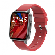F60智慧手環體溫整點心率血壓真血氧監測運動計步手錶（紅色）