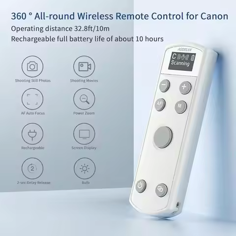 Replace Canon BR-E1 Rechargeable Wireless Shutter Release for Canon Camera Remote Control Zoom Focus