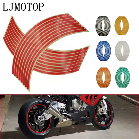 Wheel Sticker Reflective Rim Stripe Tape Bike Motorcycle Stickers For Yamaha FZ6 FAZER XSR 700 900 T