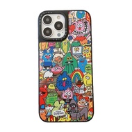Jon Burgerman Illustration Mirror Phone Case for iPhone 17 16 15 14 13 12 11 Pro Max Plus Air, Hard 