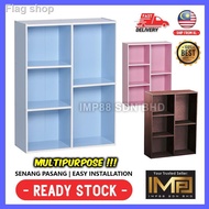 ❐5 Tier Rak Buku Kayu DIY / Book Shelf Storage Rack Bookcases Multipurpose Utility Cabinet Almari Petak 木书架