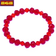 CTFLOGHFLOG8 8mm faceted red crystal bracelet - Compatible with Fire and Earth elements