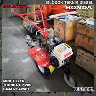 MESIN TRAKTOR BAJAK SAWAH + HONDA GASOLINE ENGINE 900 - 1150 MM MINI POWER TILLER HONDA GP 200 BENSI