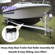 MAYSHOW Boat Trailer Rollers, Galvanized Steel 8/10/12inch Boat Trailer Keel Roller with Bracket, Du