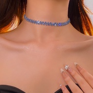 Necklace Alloy Diamond-Studded Diamond Density Diamond Clavicle Chain Women's Daily Necklace
