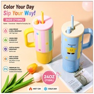 316 Stainless Steel 24oz/710ml C43 W/Straw Vacuum Tumbler Leak-Resistant Large Capacity 2 in 1 Drink