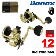 (LIMITED) Banax Big Tide 200L Left Handle 12kg Maxdrag BIG Baitcasting Saltwater Fishing Reel BC