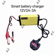 Smart Car Motor Battery Charger 12V2A-3A Pengecas Bateri Kereta dan Motor