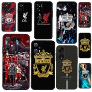 for OPPO A96 5G A95 4G A78 A58 A38 A18 D51H Football Liverpool FC TPU Spot Luxury Black Silicone Sof