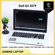 Dell G3 3579 Intel Core i5-8300H 2.3GHz 16GB DDR4 RAM 256GB SSD + 500GB HDD GTX 1050 4GB GPU Used Ga