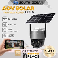 South Ocean Solar CCTV Outdoor AOV(Always On Video) Wireless 4G SIM Card PIR Detection Built-in Batt