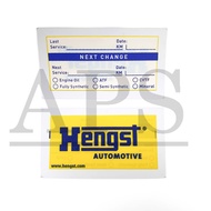 HENGST MILEAGE STICKER / OIL SERVICE STICKER