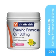 Vitahealth Evening Primrose Oil EPO 1300mg For Menstrual Women Health Supplement 100'S Nutriliv Heal