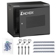 Kinchoix 9U Server Cabinet Wall Mount, 19 Inch Vented Enclosure Locking Door, Network Enclosure for