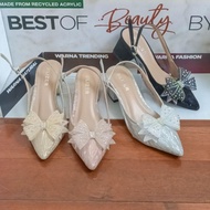 Hayhils Remaja Hells Kekinian Heals Women's Korean Style Model High Heels Sandals Party Invitation H