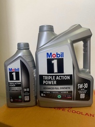 น้ำมันเครื่องMobil1 สังเคราะห์แท้100%โฉมใหม่ 5w30ขนาด4+1ลิตร