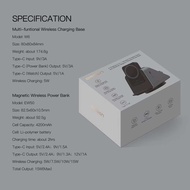 Orsen by Eloop W6 / EW50 3 in 1 แท่นชาร์จไร้สาย Wireless Charger Stand แบตสำรอง 4200mAh ชาร์จไร้สาย