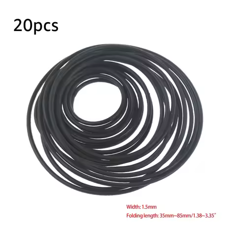 20Pcs 1.5mm Cassette Tape Rubber DVD Cassette Tape Recorder Turntable Strap Belt Durable Rubber Belt