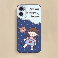 เคส Vivo Y02s Y35 5G Y16 น่ารักๆ case การ์ตูนน่ารักสาวน้อยกับหมีน้อย