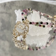 【步瑤碧影。極細手鍊】碧璽、白貓眼石步瑤、白水晶|單品保證