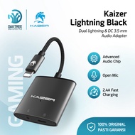 Kaizer Splitter iPhone Lightning to Jack 3.5mm Audio Jack Splitter Audio Open Mic