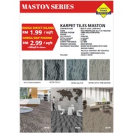 PER SQFT MASTON SQ CARPET TILES KARPET PEJABAT OFFICE - 24 PCS / 64.8 SQFT