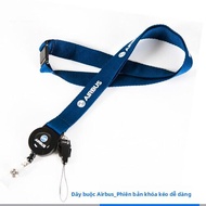 Airbus Boeing Metal Buckle Lanyard Easy Open Clip Wide Version Work ID Card Holder Crew Chest Card B