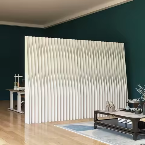 waterproof paper screen partition folding telescopic mobile office partition movable wall high parti