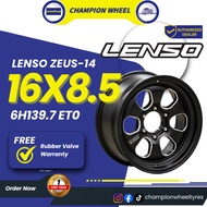 *LENSO* ZEUS-14 16X8.5 6H139.7 ET0 MATTE BLACK