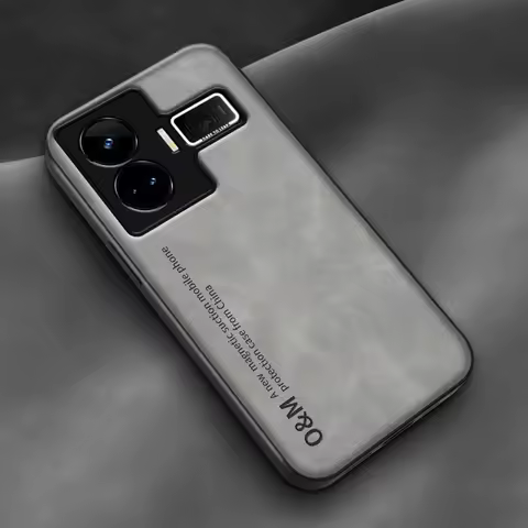 Luxury Magnetic Leather Case For Realme GT5 GT3 Back Cover Silicone Protection Phone Case For Realme