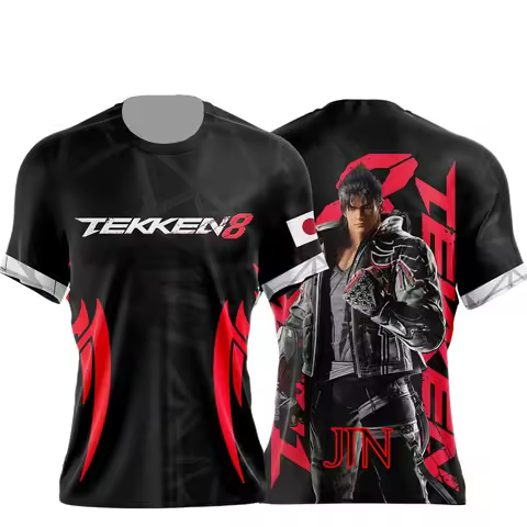 Bandai Tekken 8 Arcade Game Peripherals All Characters Allover Print Adult Kids T-Shirt Family Summe