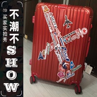 ** New * > Airplane Aviation Trend Luggage Stickers Female Stickers Mainstream Suitcase Stickers Wat