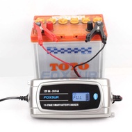 Fukesi 12V 8A 24V 4A Car Truck Battery Charger with LCD Charger