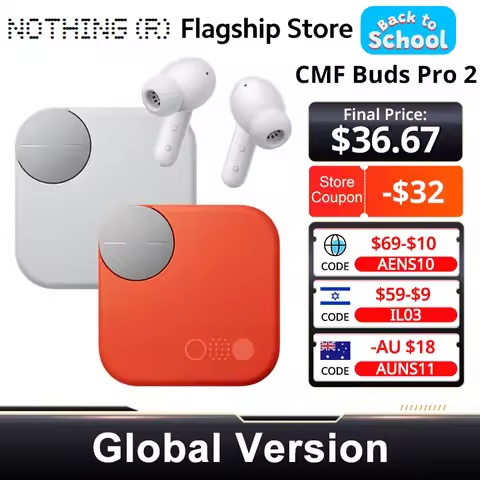Global Version Cmf By Nothing Buds Pro 2 Earphone Bluetooth 5.3 with 50 dB Hybrid Active Noise Cance