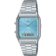 [CASIO] CASIO Ana-Digi Quartz Watch Vintage Series AQ-230A-2A1MQY Unisex Dual Time Ice Blue Internat