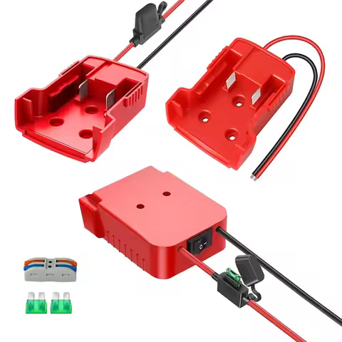Power Wheels Adapter for Milwaukee 18V Lithium Battery DIY Battery Adapter with Switch & Fuse for Mi
