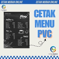 Print Restaurant Menu Board (PVC Board)