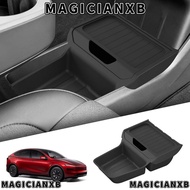 MAGICIANXB Central Tray Organizer, TPE Material Center Console Storage Box, for Tesla Model Y Junipe