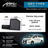 Toyota Vellfire 3.5L V6 2GR-FE 2015-2023 33-2452MX Max Racing Performance Dry Type Air Filter