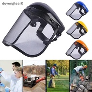 (duyongtear0) 1PCS Stainless Steel Garden Grass Trimmer Safety Helmet Hat With Full Face Mesh Splash