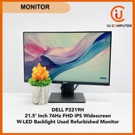 DELL P2219H 21.5' INCH 76HZ FHD IPS W-LED BACKLIGHT WIDESCREEN USED REFURBISHED MONITOR