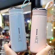 ▬♗WJF Nice Cup Glass Bottle Tumbler Creative Leakproof Water Cup 400ml Stainless aqua flask