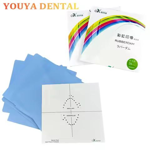 Dental Rubber Dam Plate Natural Latex Rubber Barrier Dam Tooth Whitening Medium Thick Oral Rubber Da